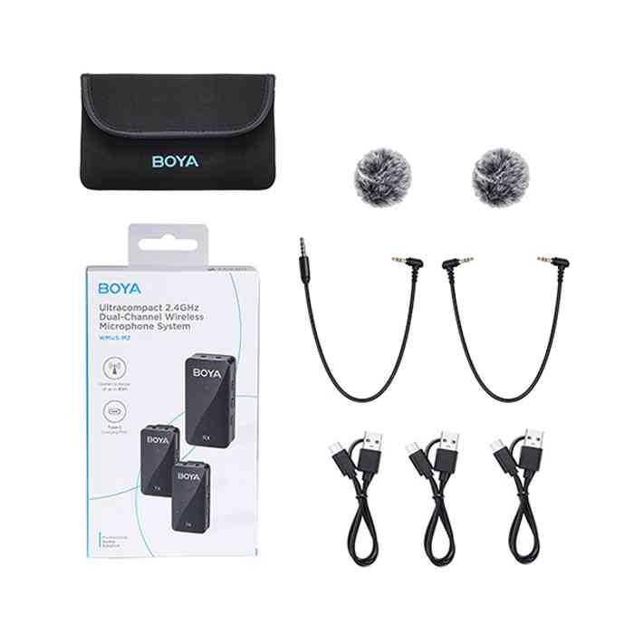 Boya BY-WMic5-M2 Ultracompact 2.4GHz Dual-Channel Wireless Microphone